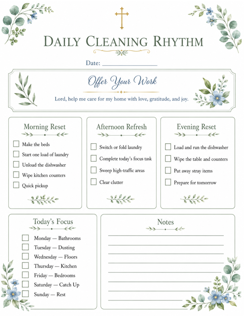 Catholic Homemaking Organizing Bundle 10 printables