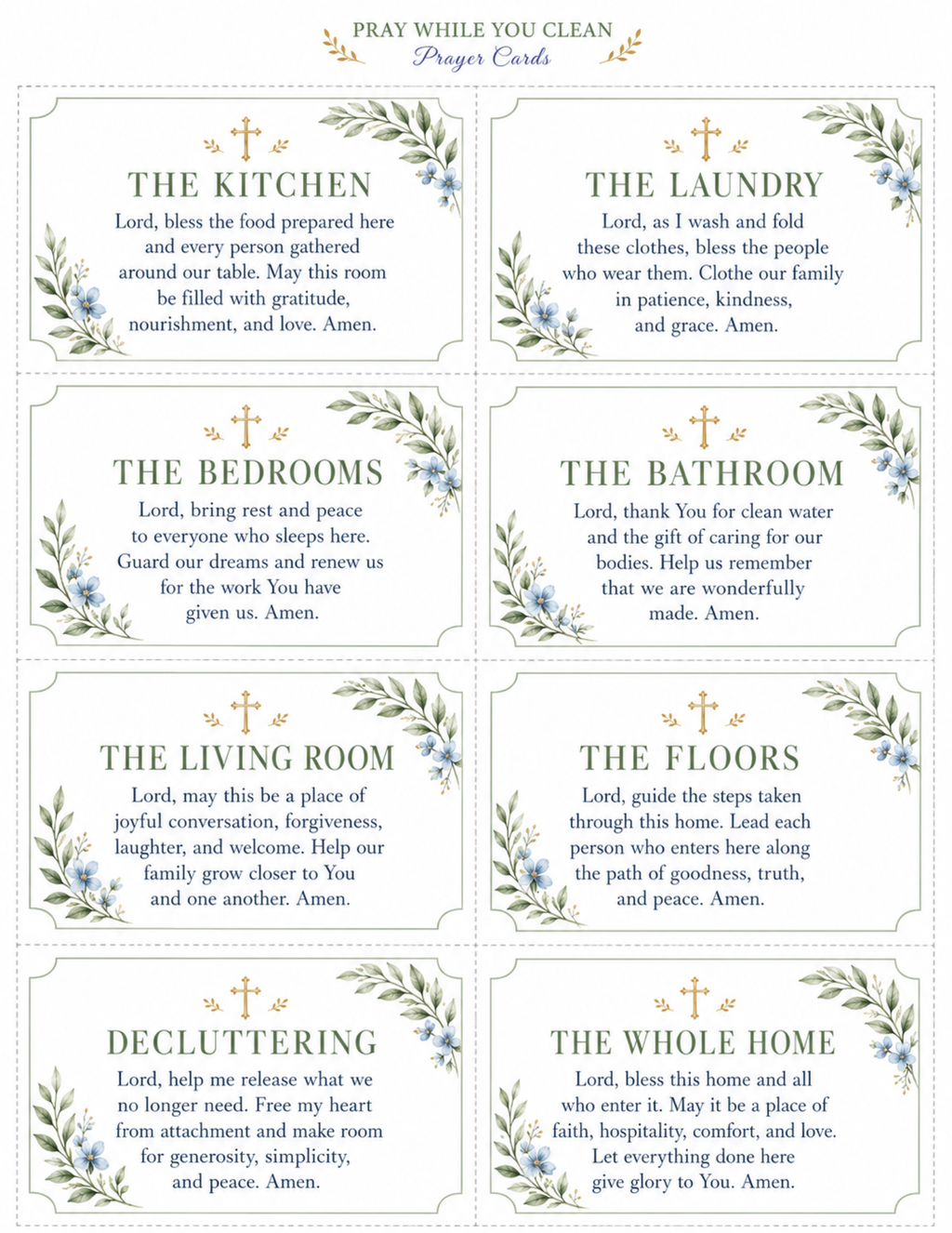 Catholic Homemaking Organizing Bundle 10 printables