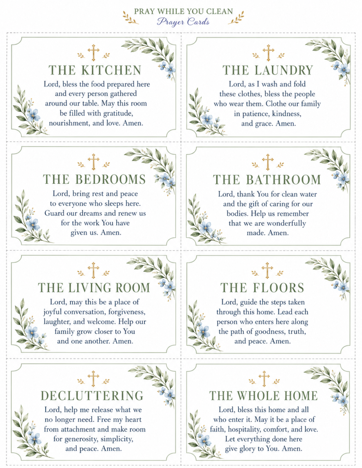 Catholic Homemaking Organizing Bundle 10 printables
