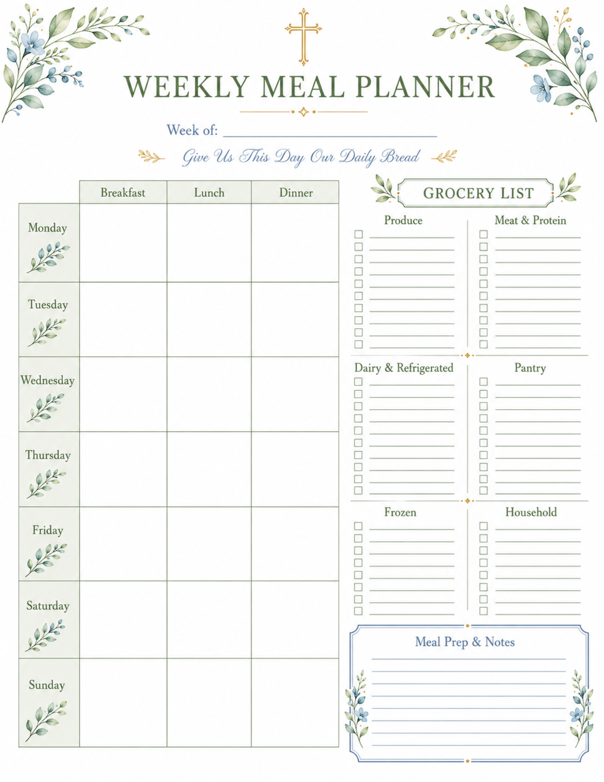 Catholic Homemaking Organizing Bundle 10 printables