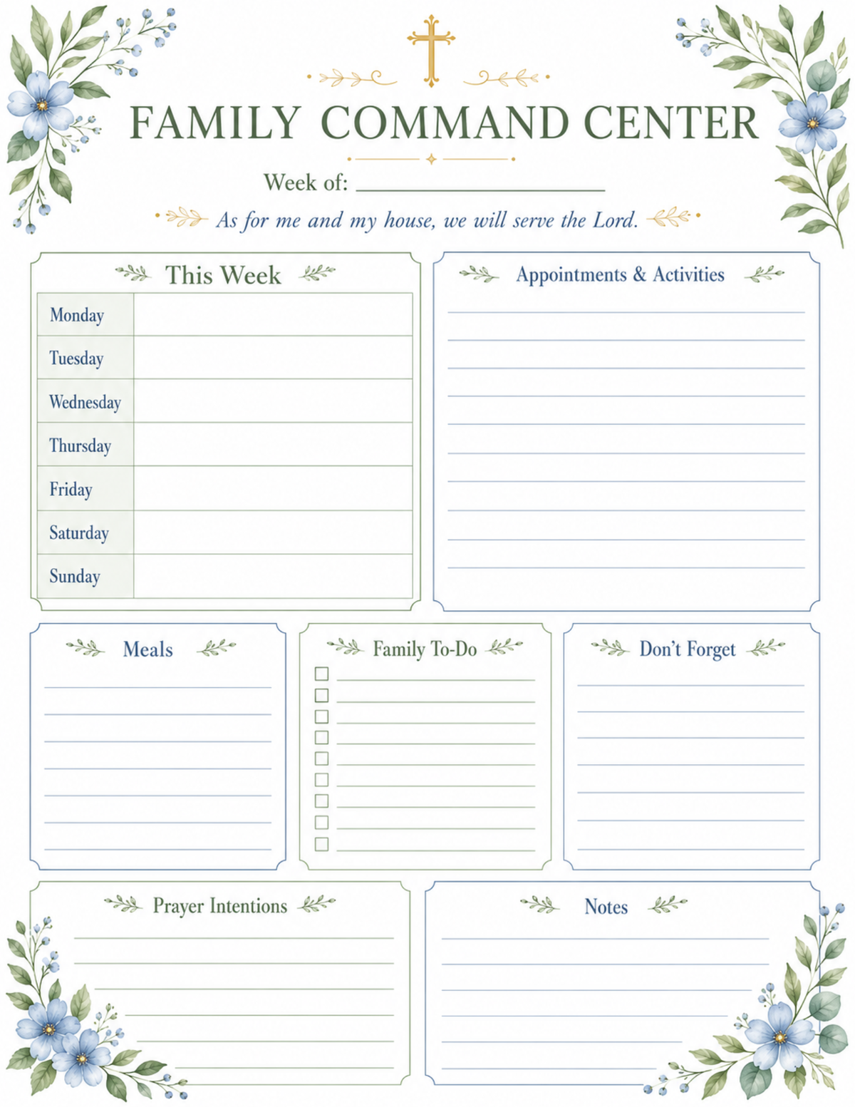 Catholic Homemaking Organizing Bundle 10 printables