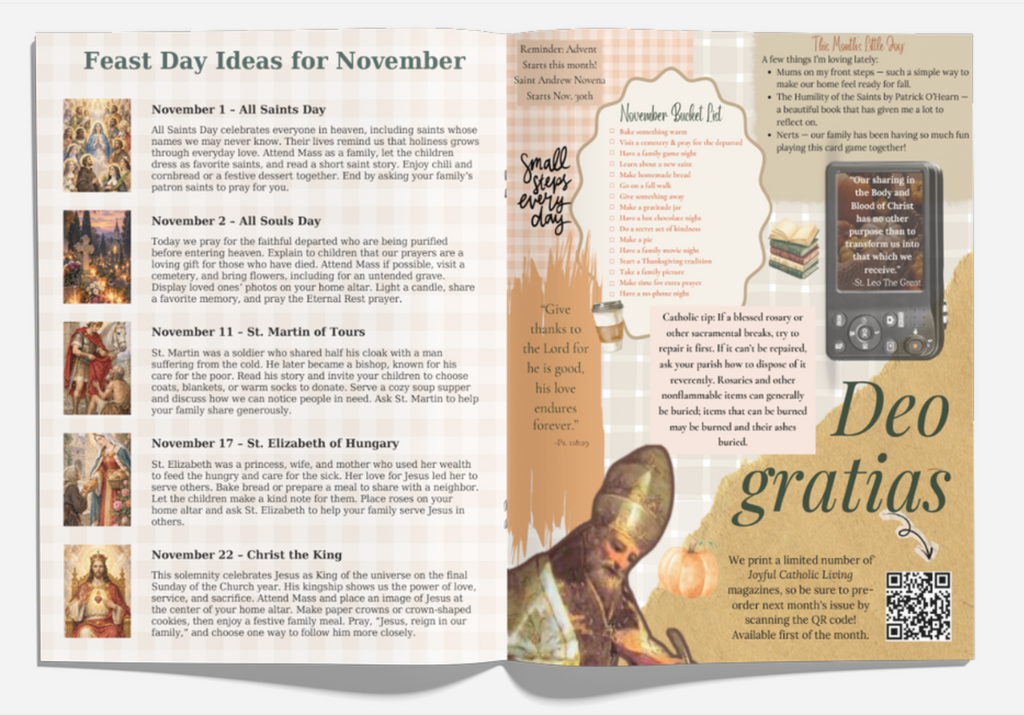 Joyful Catholic Living Magazine (Print version) - November 2026
